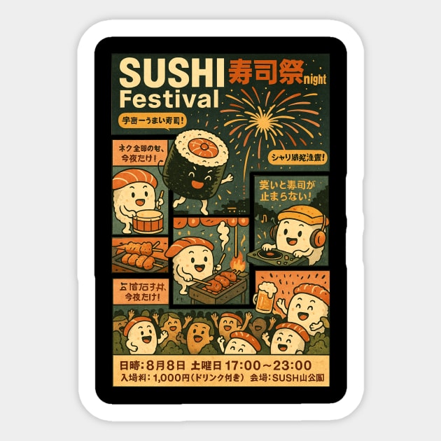 Sushi Festival Design Sticker by Designed By Marty